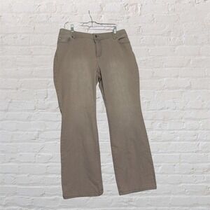 Chicos So Slimming Girlfriend Jeans Taupe Tan Size 2 Short 17112152